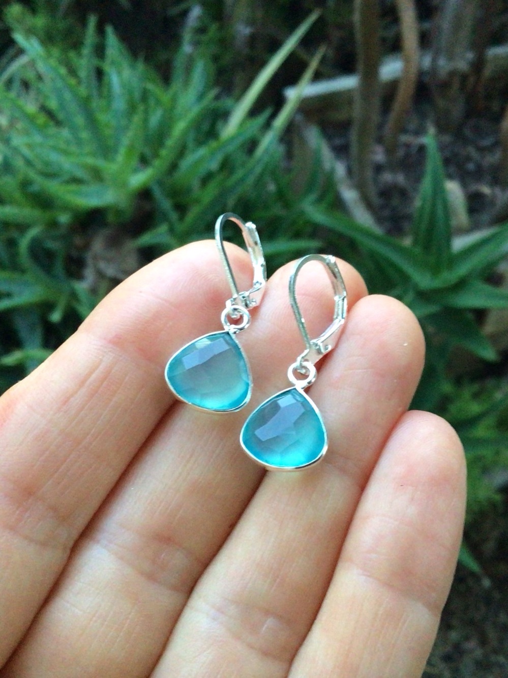 Sterling Silver Chalcedony Sundance Charm Earrings sale - Picture 6 of 10